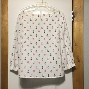 Sailor Print Blouse